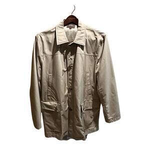 Cole Haan Men’s XL Khaki Tan Trench Style Coat | Timeless Classic Jacket